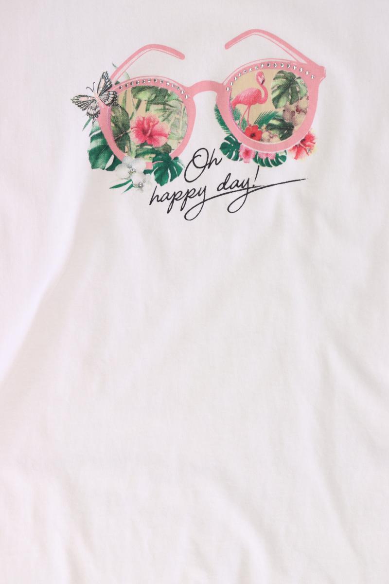 More&More Printshirt Gr. 40 Kurzarm weiß