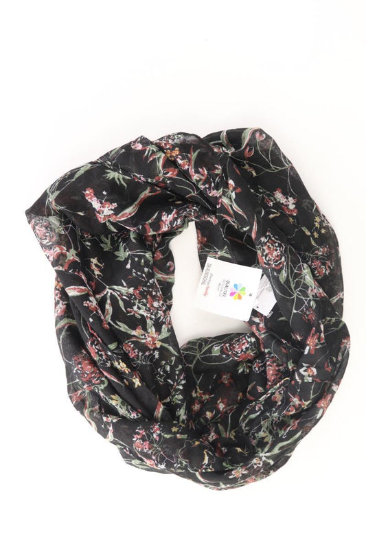 Tuch mit Blumenmuster neu mit Etikett schwarz