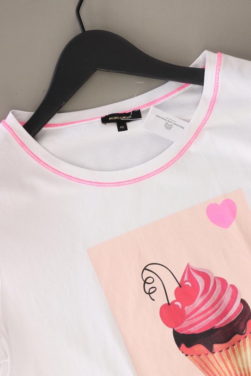 More&More Printshirt Gr. 40 Kurzarm weiß aus Baumwolle