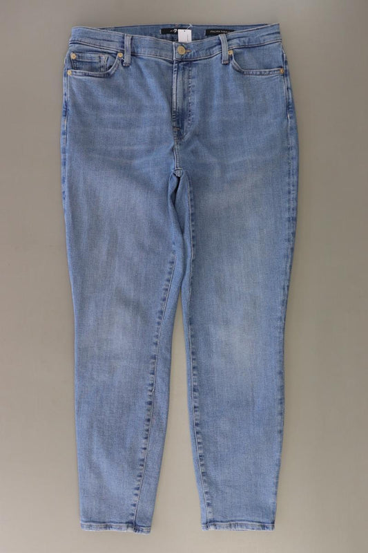 7 For All Mankind Skinny Jeans Gr. W32 blau aus Baumwolle