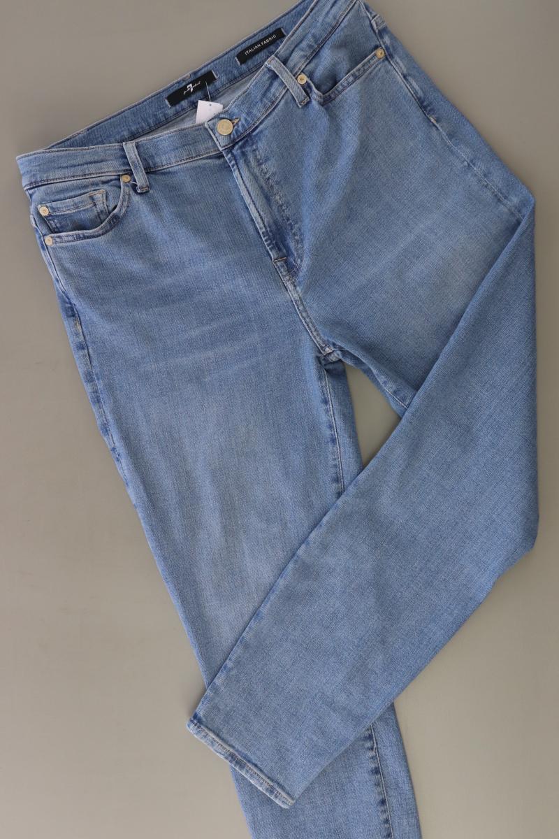 7 For All Mankind Skinny Jeans Gr. W32 blau aus Baumwolle