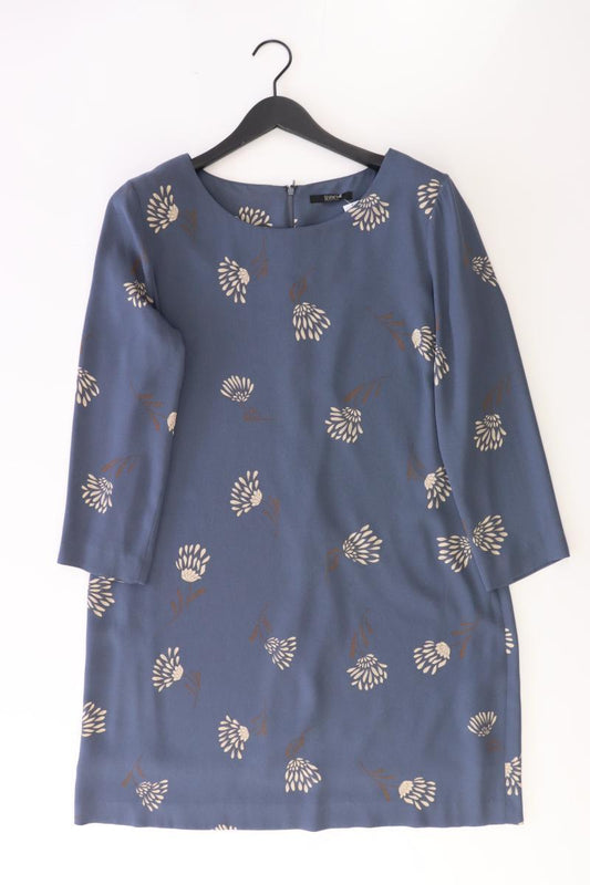 Seventy Sergio Tegon Midikleid Gr. 42 mit Blumenmuster 3/4 Ärmel blau