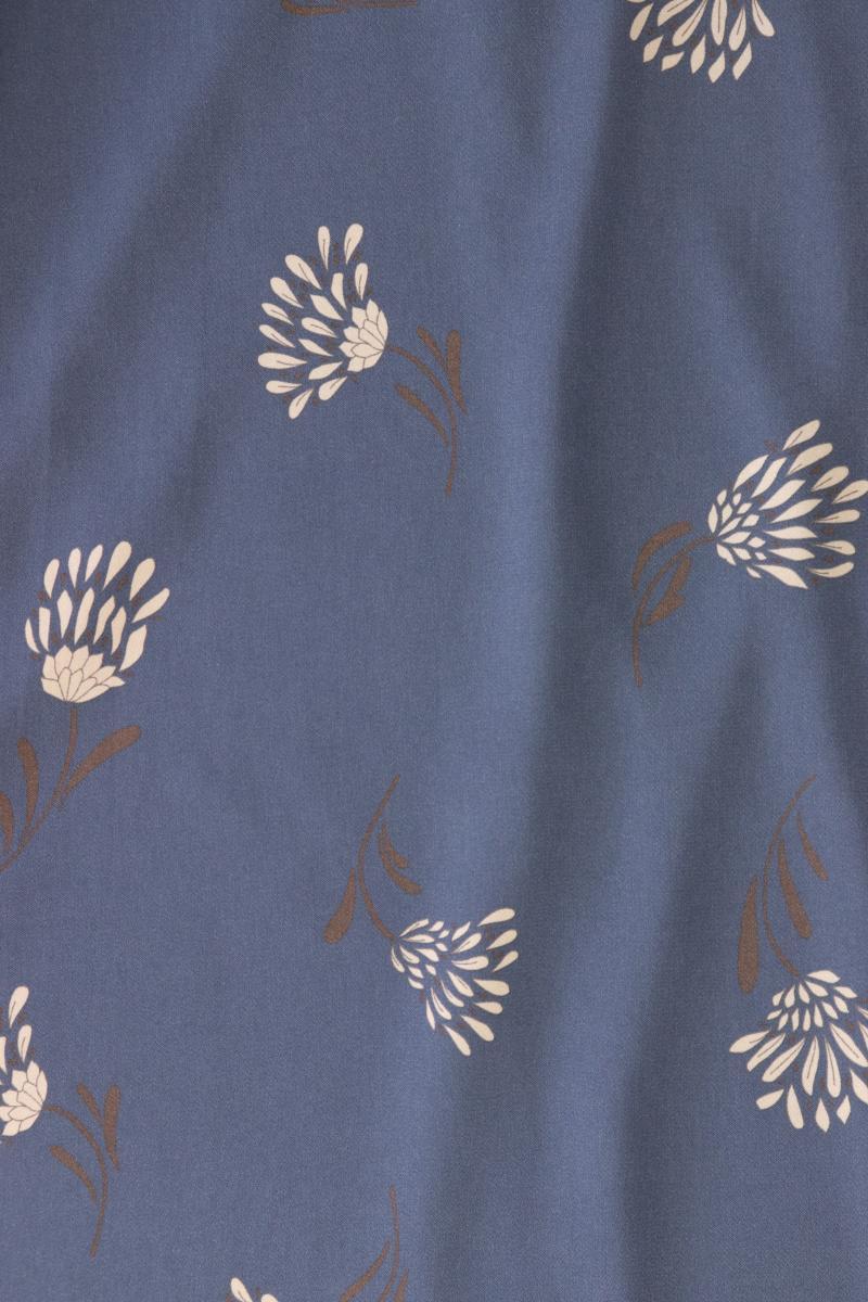 Seventy Sergio Tegon Midikleid Gr. 42 mit Blumenmuster 3/4 Ärmel blau