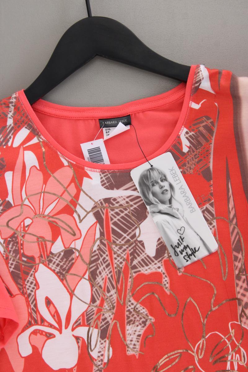BARBARA LEBEK Printshirt Gr. 38 neu mit Etikett Kurzarm rot aus Viskose