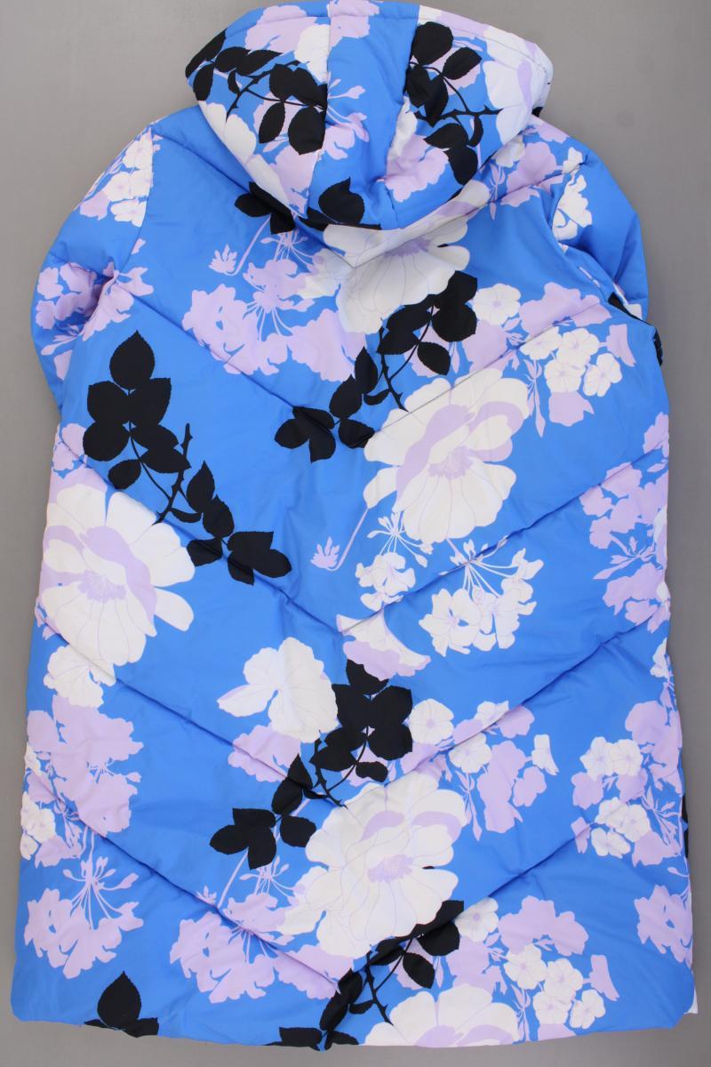 Zizzi Wintermantel Gr. 46/48 mit Blumenmuster neuwertig blau