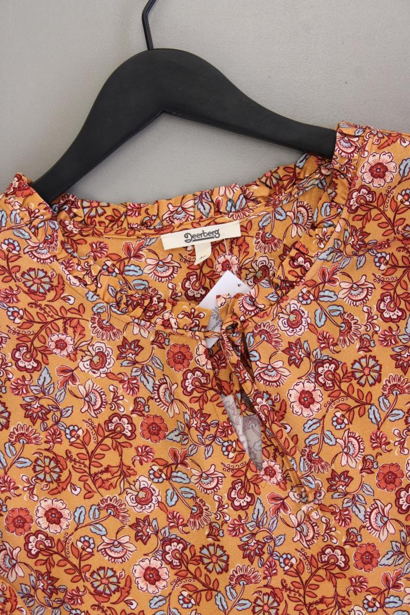 Deerberg Langarmbluse Gr. 44 mit Blumenmuster neuwertig mehrfarbig aus Viskose