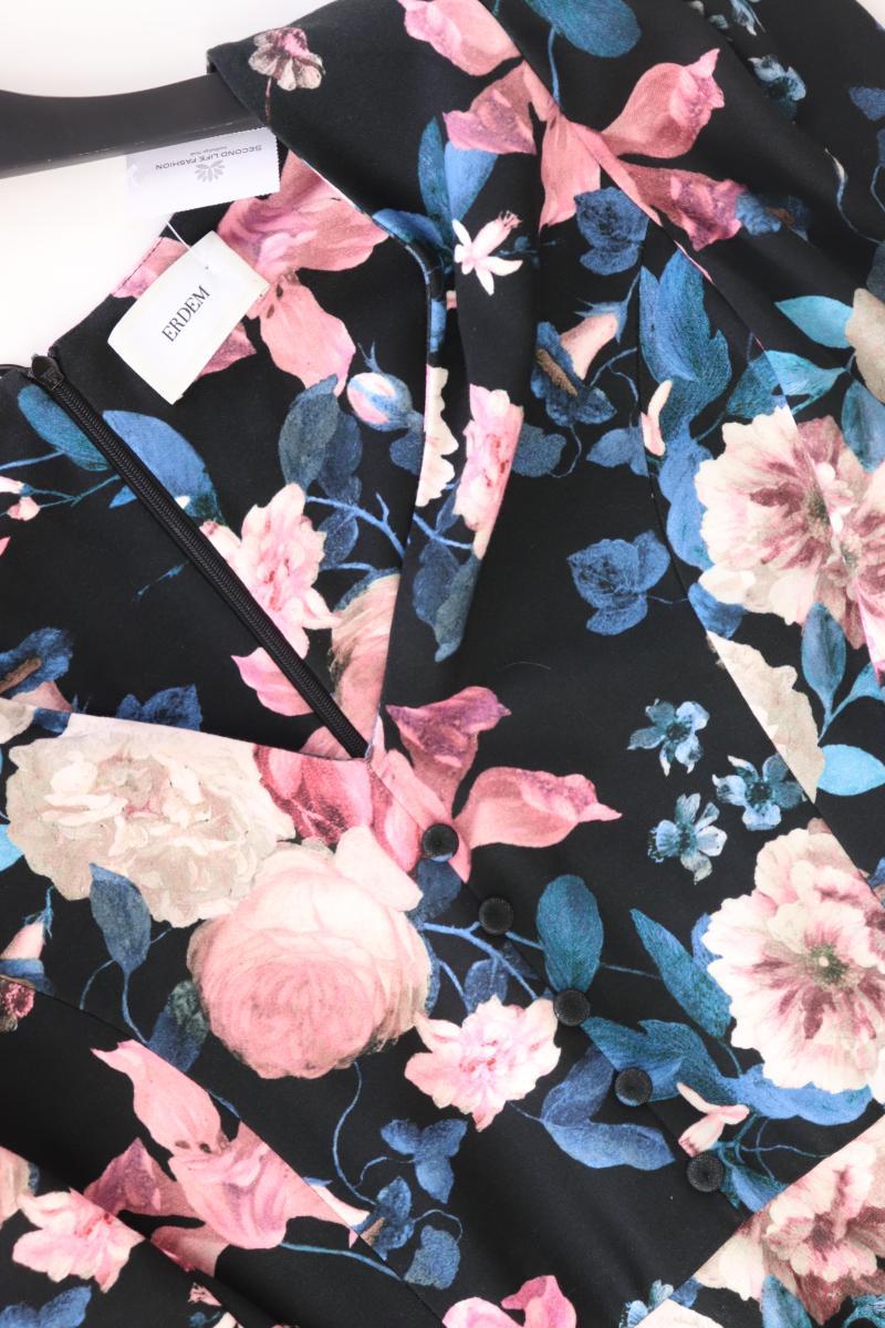 Erdem Kurzarmkleid Gr. 44 mit Blumenmuster mehrfarbig aus Viskose