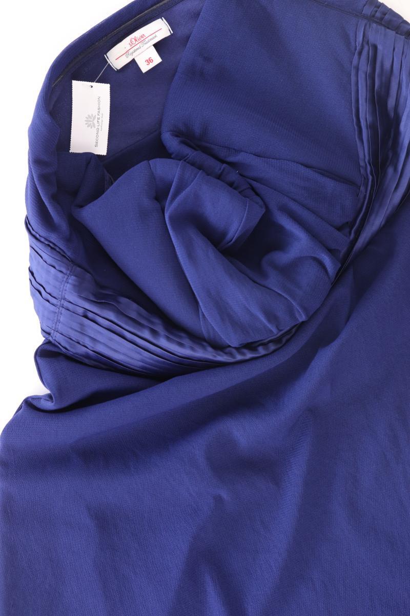 s.Oliver Bandeaukleid Gr. 36 Ärmellos blau aus Baumwolle