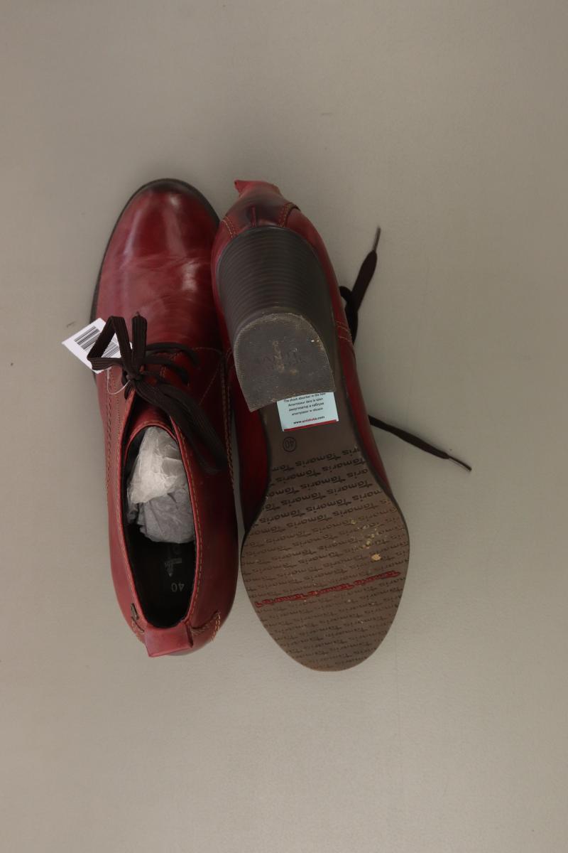 Tamaris Stiefeletten Gr. 40 rot aus Leder