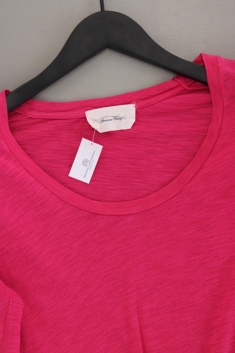 American Vintage Longsleeve-Shirt Gr. S Langarm pink aus Baumwolle