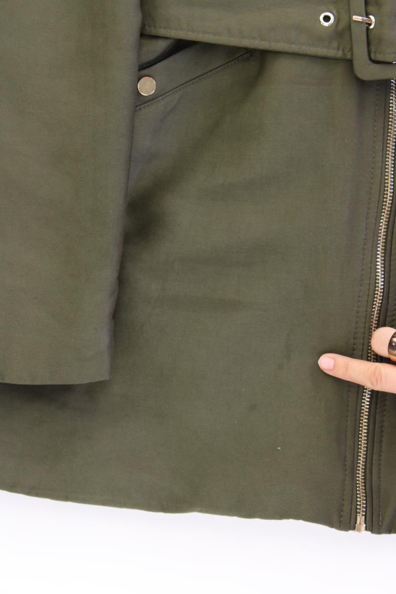 Mango Kapuzenjacke Gr. M olivgrün aus Polyester