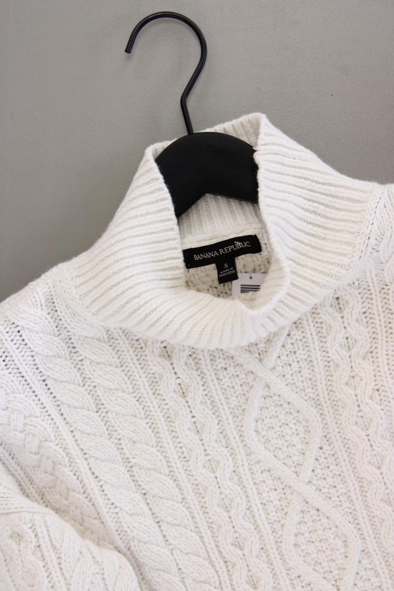 Banana Republic Zopfpullover Gr. S creme aus Baumwolle