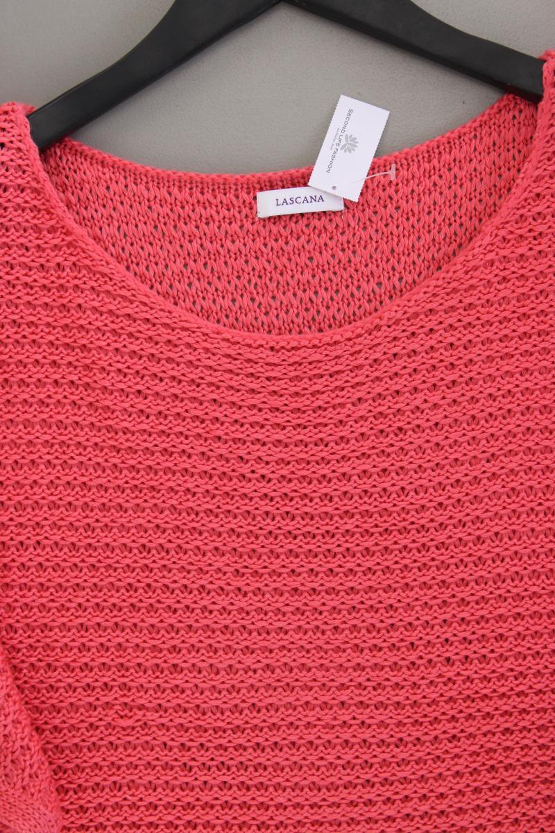 Lascana Strickshirt Gr. 44/46 neuwertig Kurzarm rosa aus Polyacryl
