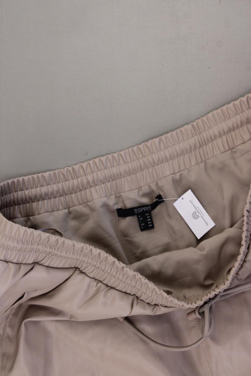 Esprit Kunstlederrock Gr. 44 grau aus Polyester