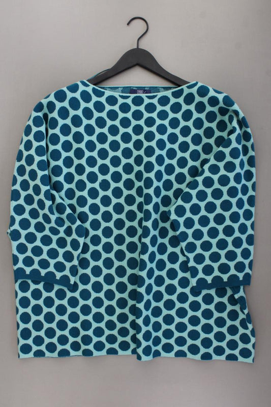 fiora blue Feinstrickpullover Gr. 52 gepunktet neuwertig blau aus Viskose