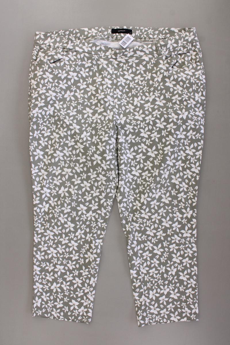 Navigazione 7/8 Hose Gr. 50 mit Blumenmuster olivgrün aus Viskose