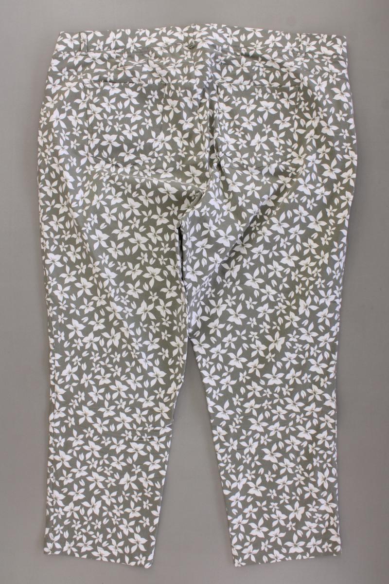 Navigazione 7/8 Hose Gr. 50 mit Blumenmuster olivgrün aus Viskose