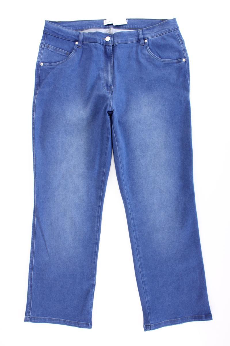 Helena Vera Straight Jeans Gr. 48 blau aus Baumwolle