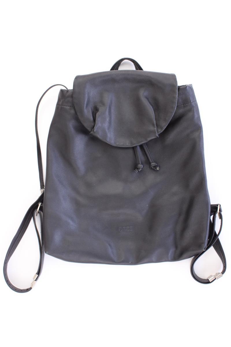 Bree Leder Rucksack schwarz