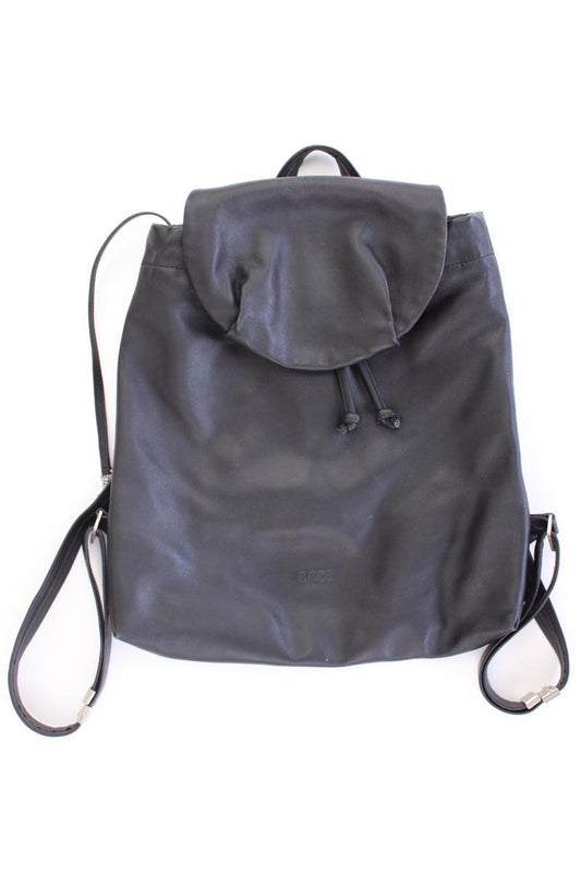 Bree Leder Rucksack schwarz