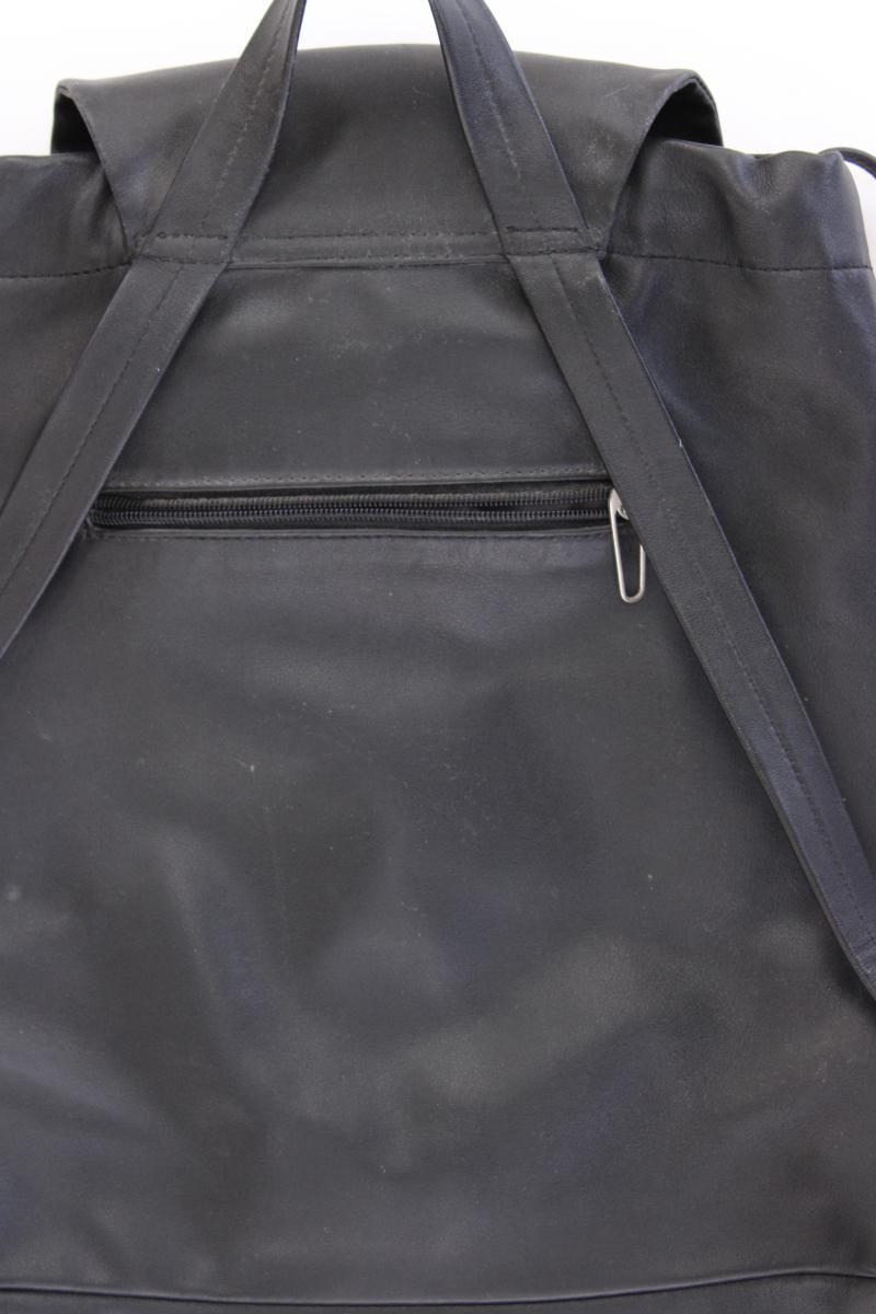 Bree Leder Rucksack schwarz