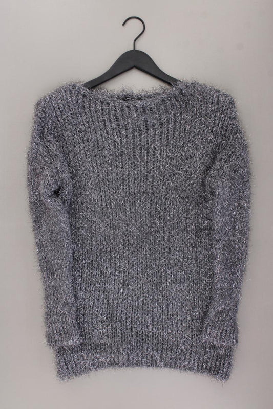 Made In Italy Glitzer Pullover Gr. S silber aus Polyamid