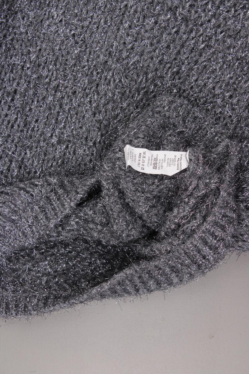 Made In Italy Glitzer Pullover Gr. S silber aus Polyamid