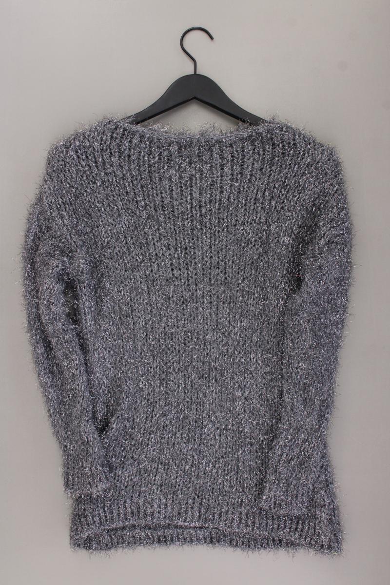 Made In Italy Glitzer Pullover Gr. S silber aus Polyamid