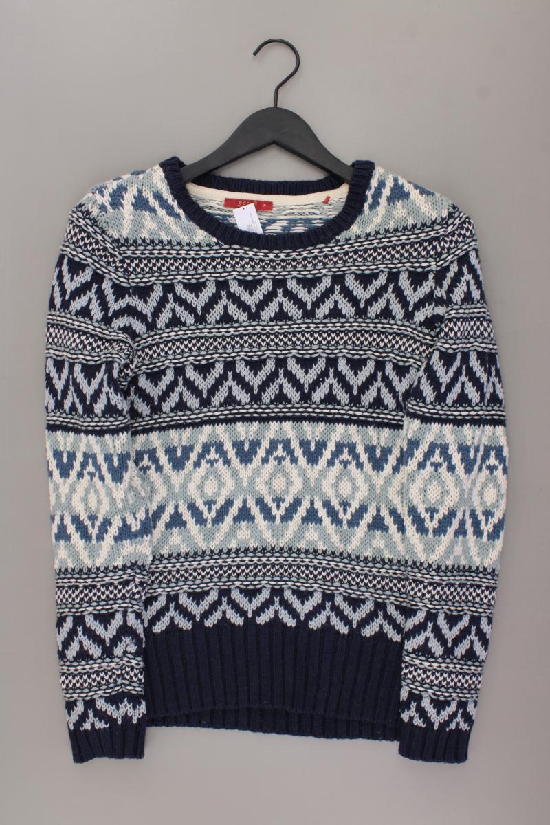 edc by Esprit Grobstrickpullover Gr. M mit Faire-Isle-Muster blau aus Polyacryl