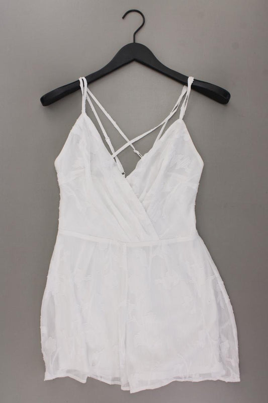 Lulus Kurzer Jumpsuit Gr. S weiß aus Polyester