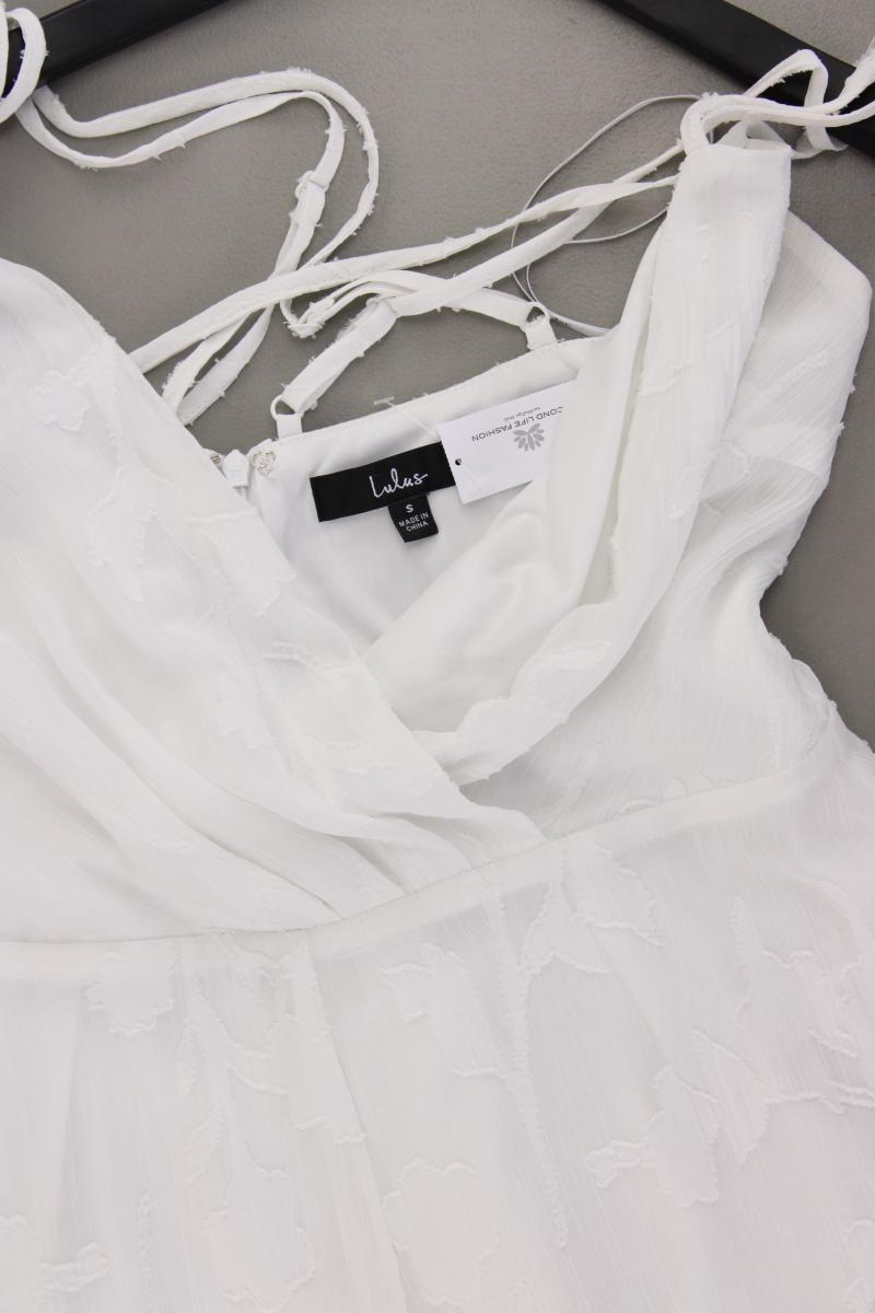 Lulus Kurzer Jumpsuit Gr. S weiß aus Polyester