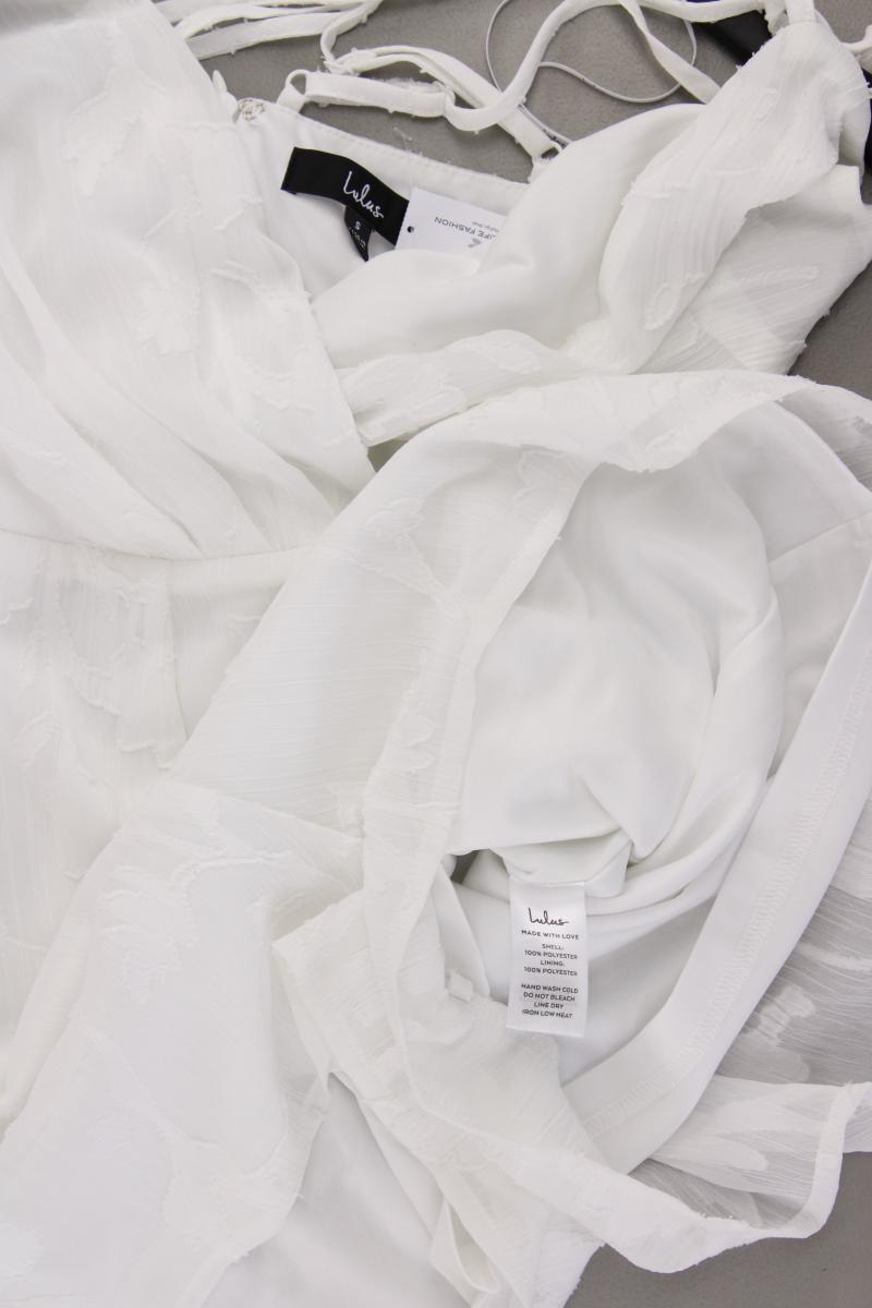 Lulus Kurzer Jumpsuit Gr. S weiß aus Polyester