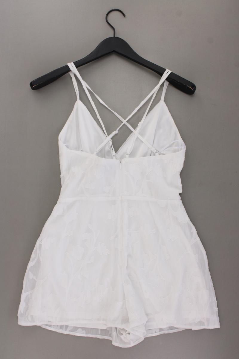 Lulus Kurzer Jumpsuit Gr. S weiß aus Polyester