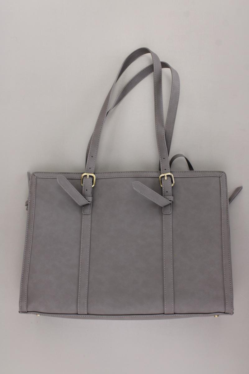 Schultertasche grau aus Kunstleder