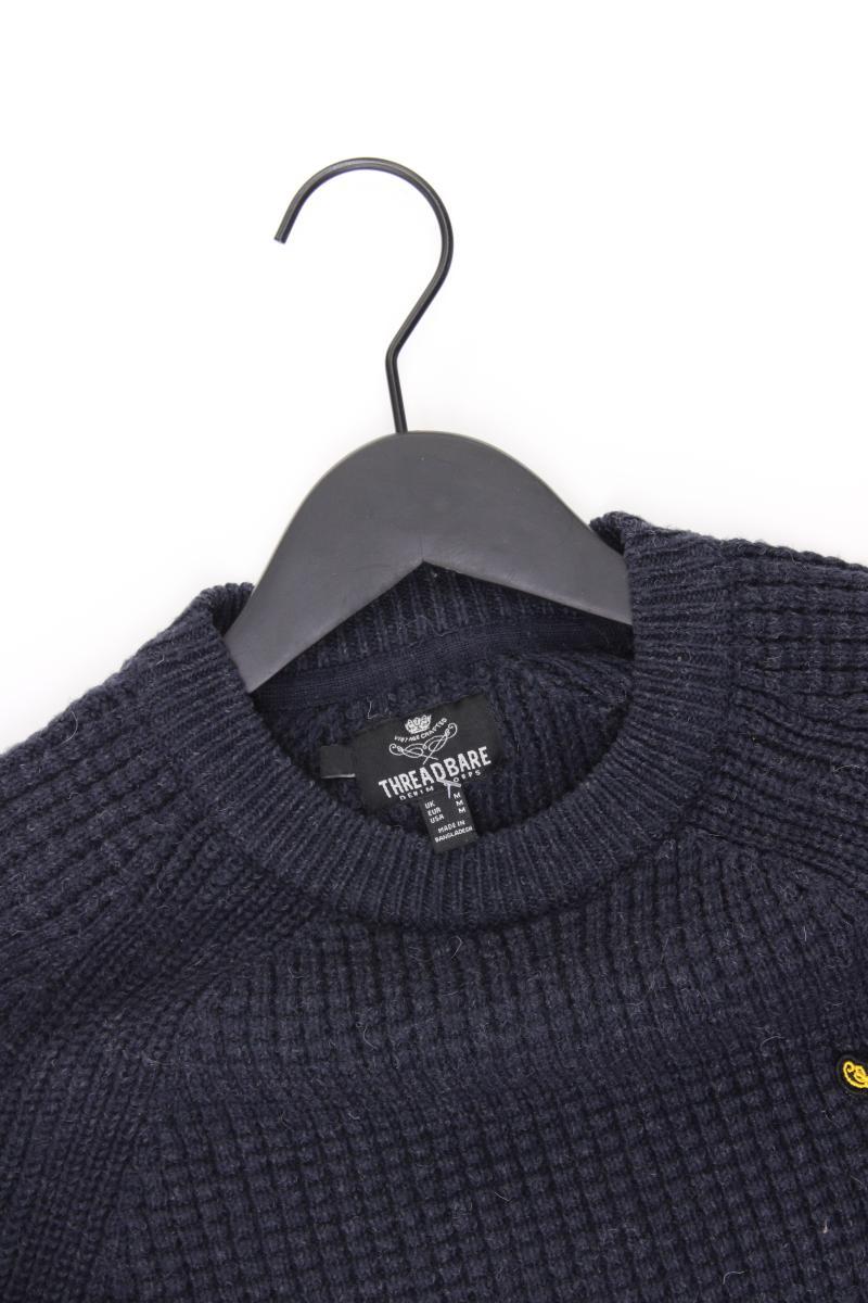 Threadbare Pullover mit Wolle für Herren Gr. M blau aus Polyacryl