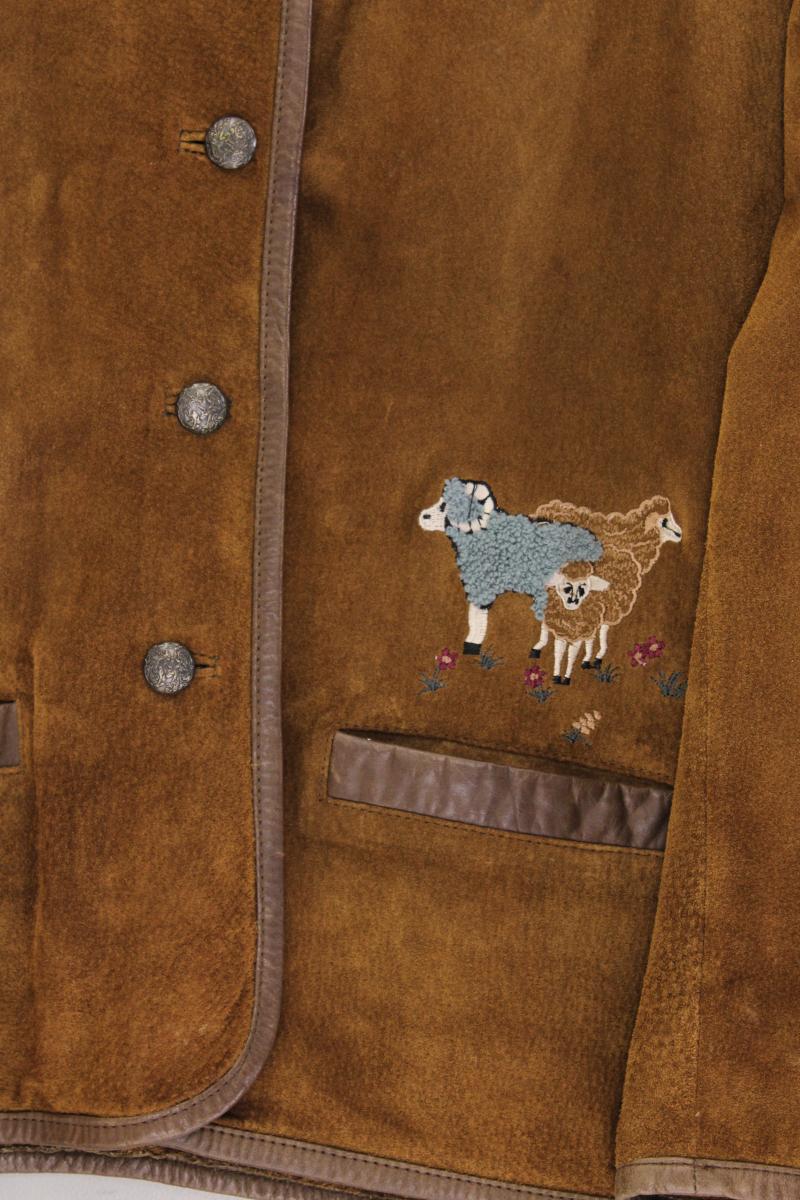 Vintage Lederjacke Trachtenjacke Gr. 40 braun