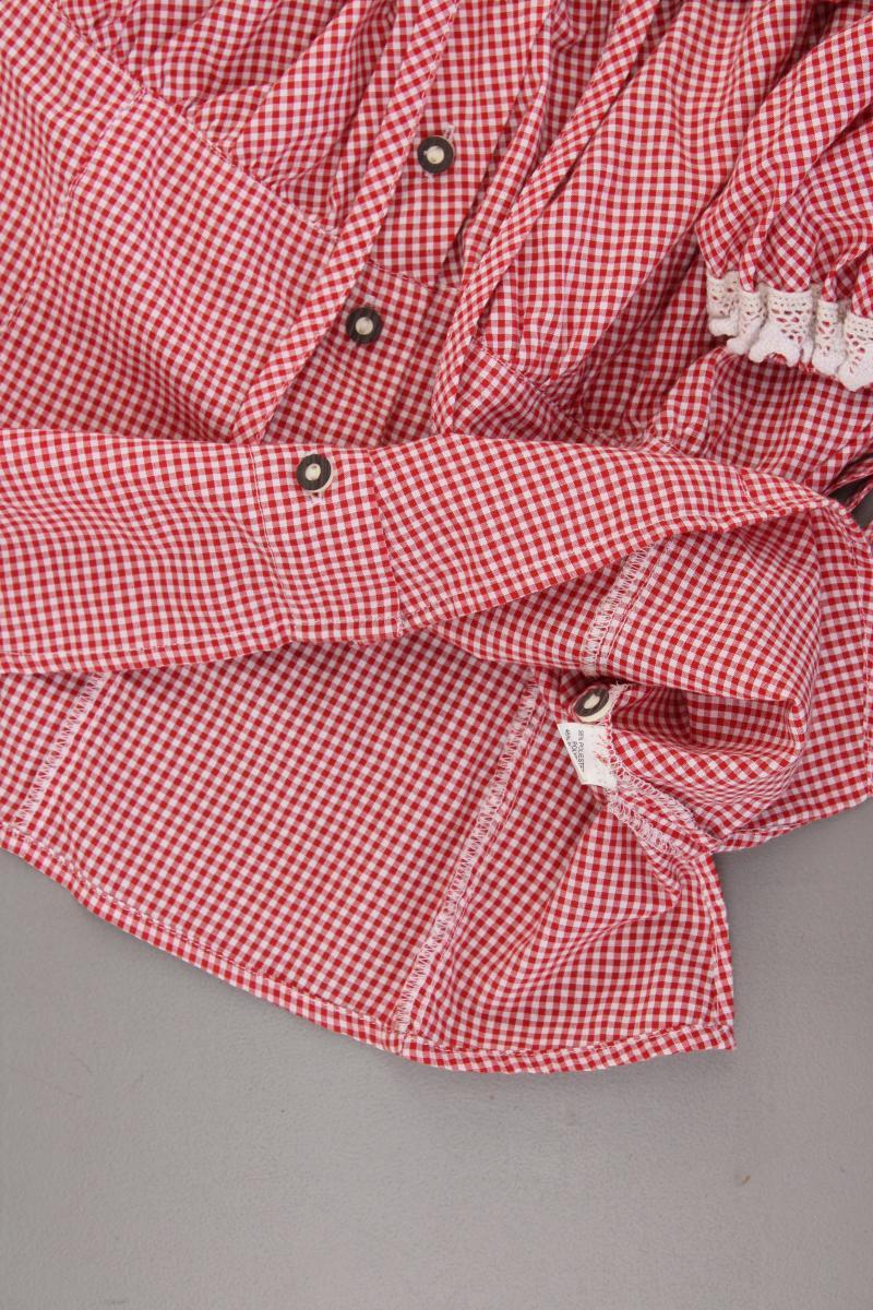 Stockerpoint Trachtenbluse Gr. 40 kariert Kurzarm rot aus Viskose
