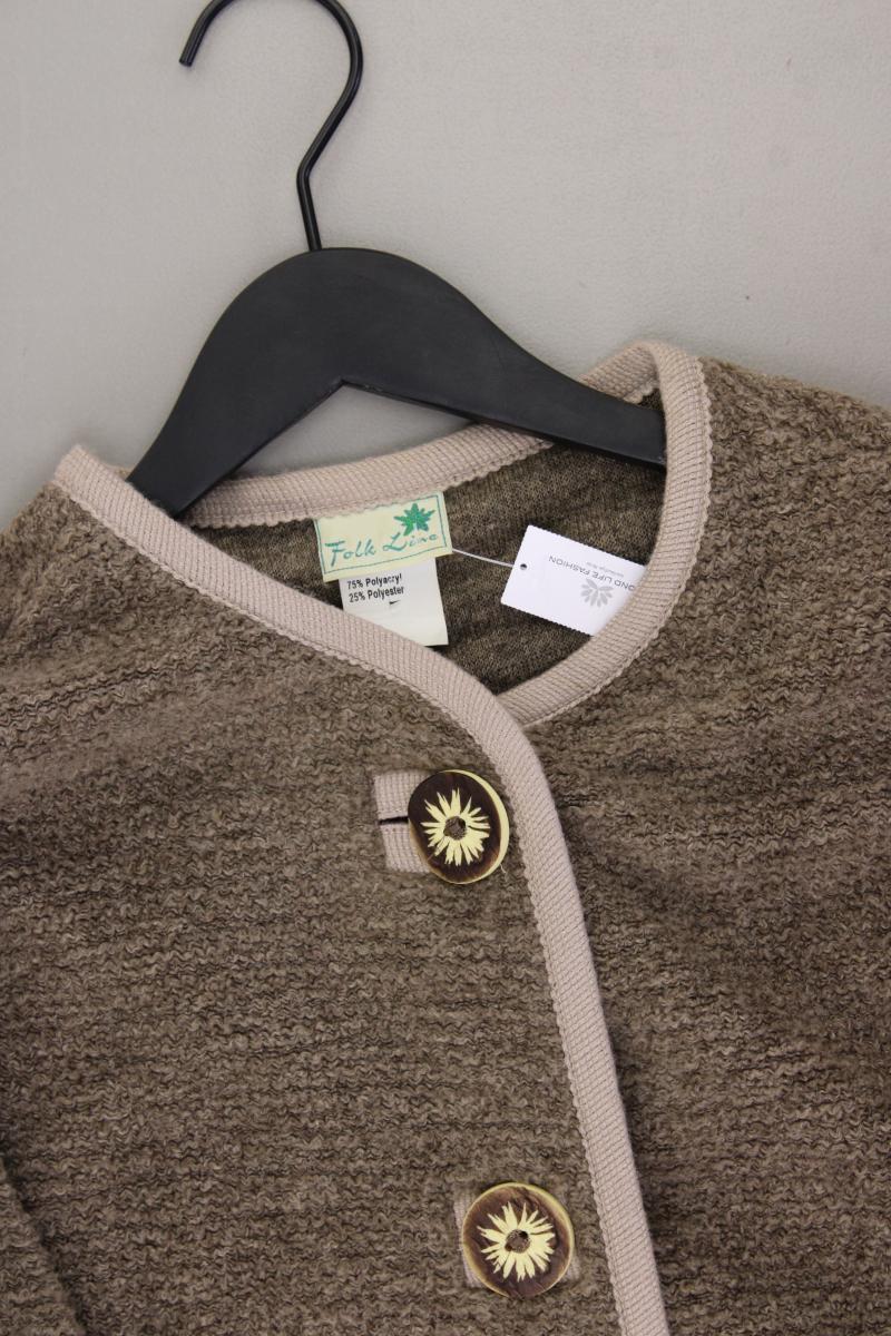Folk Line Trachtenjacke Gr. 40 Vintage braun aus Polyacryl