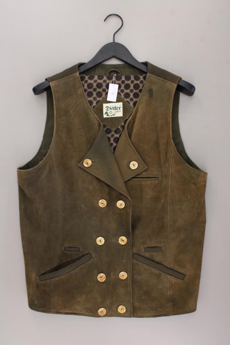 Distler Trachtenweste Lederweste für Herren Gr. 48 braun