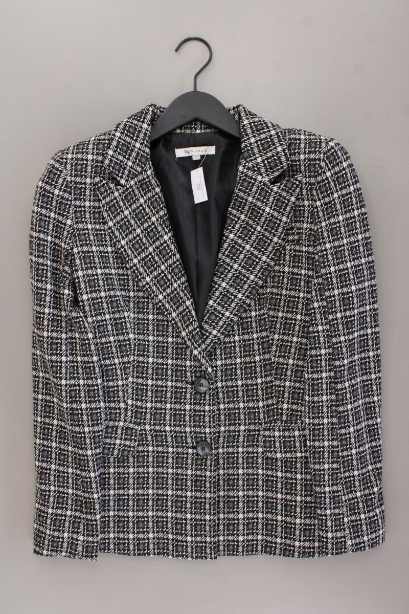 Nukus Slim Blazer Gr. S kariert grau aus Viskose