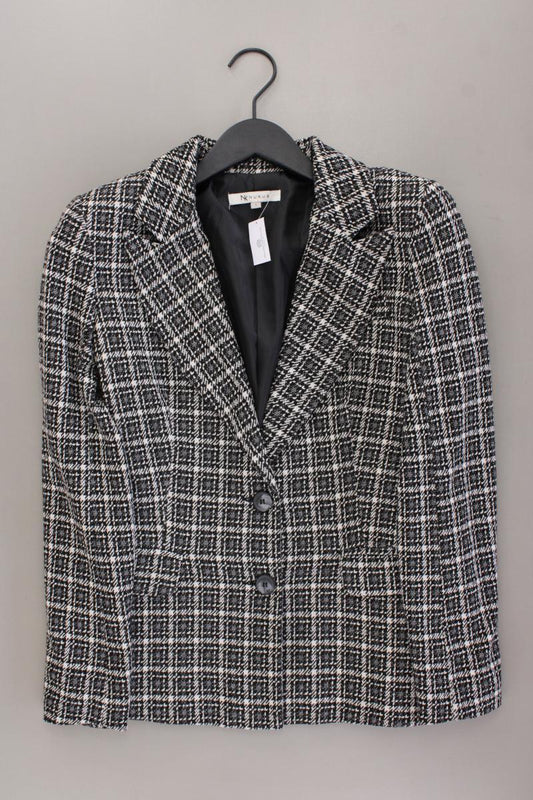 Nukus Slim Blazer Gr. S kariert grau aus Viskose
