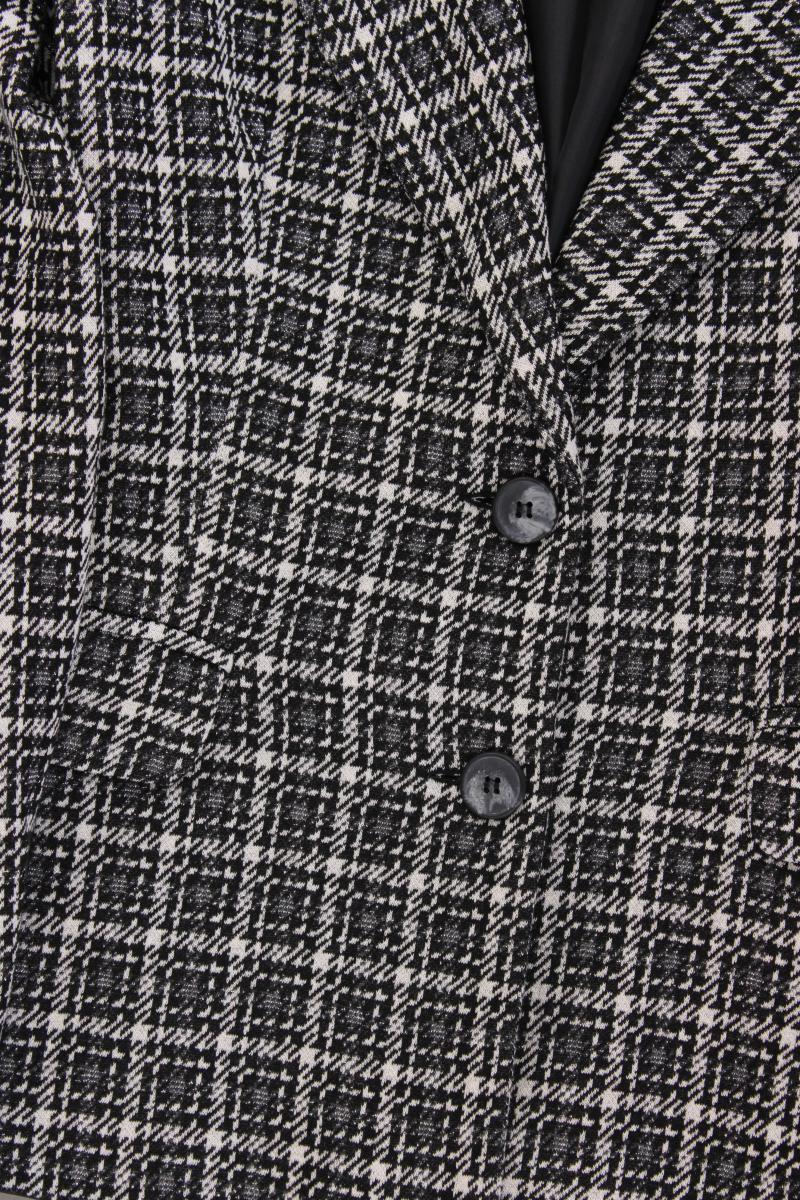 Nukus Slim Blazer Gr. S kariert grau aus Viskose