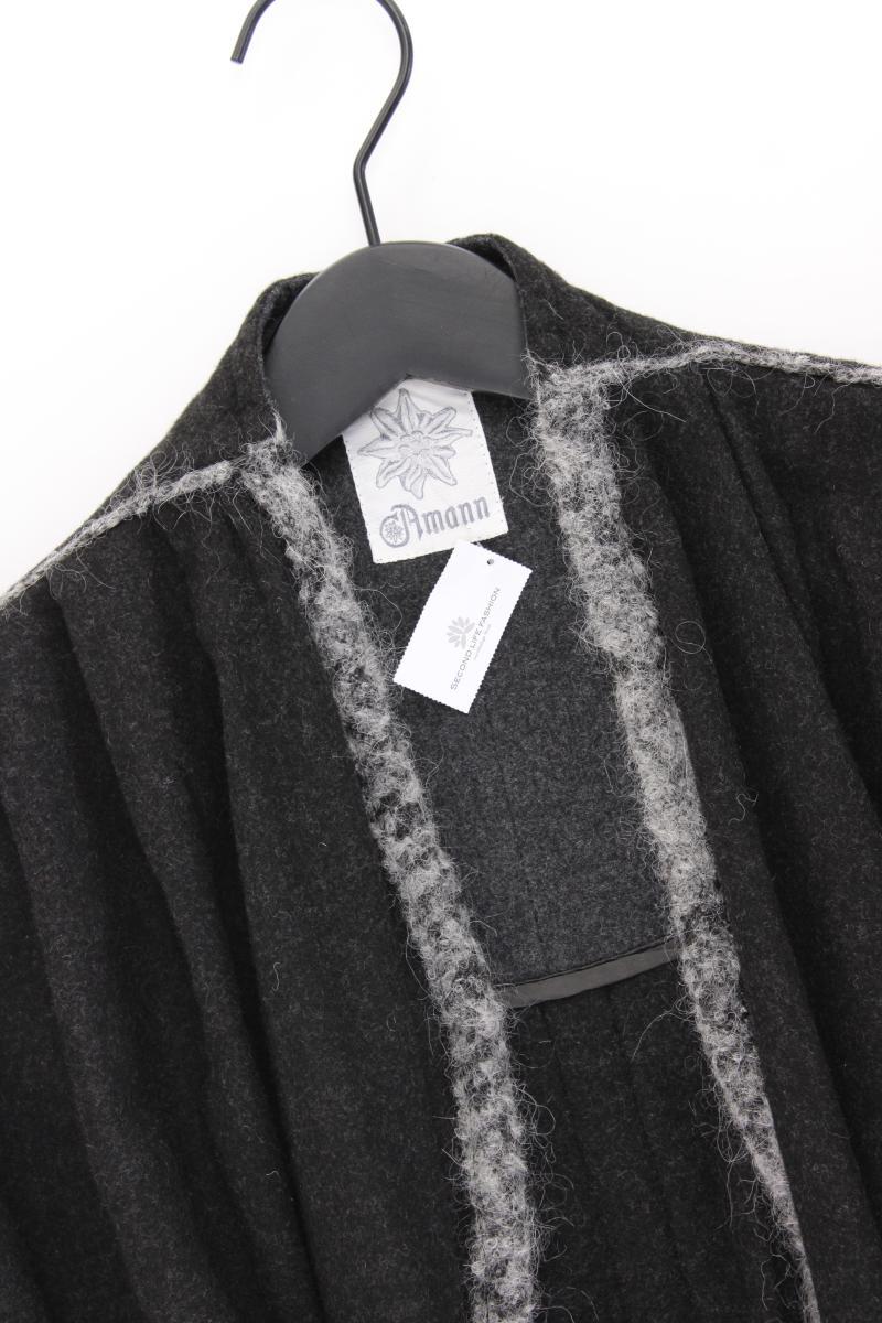 Vintage Wollponcho Gr. L Weite Ärmel grau