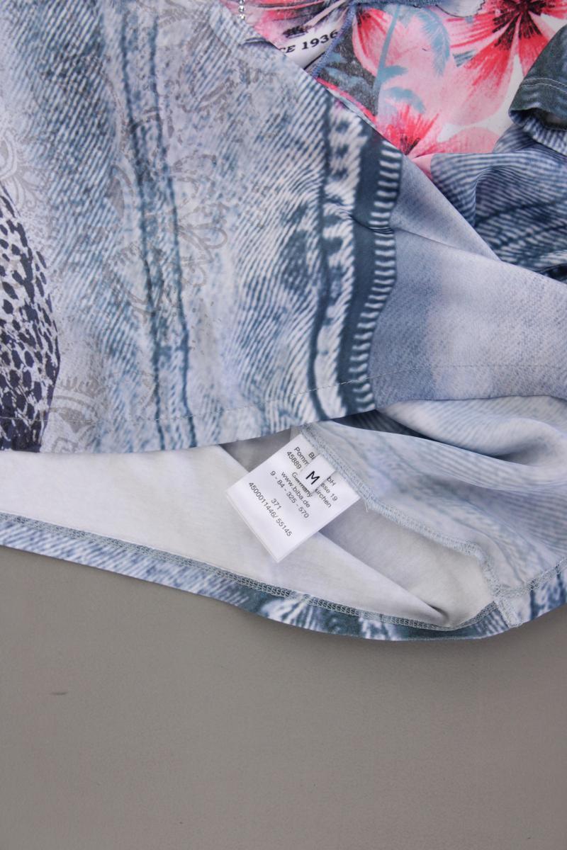 Biba Kurzarmbluse Gr. M mit Blumenmuster mehrfarbig aus Polyester