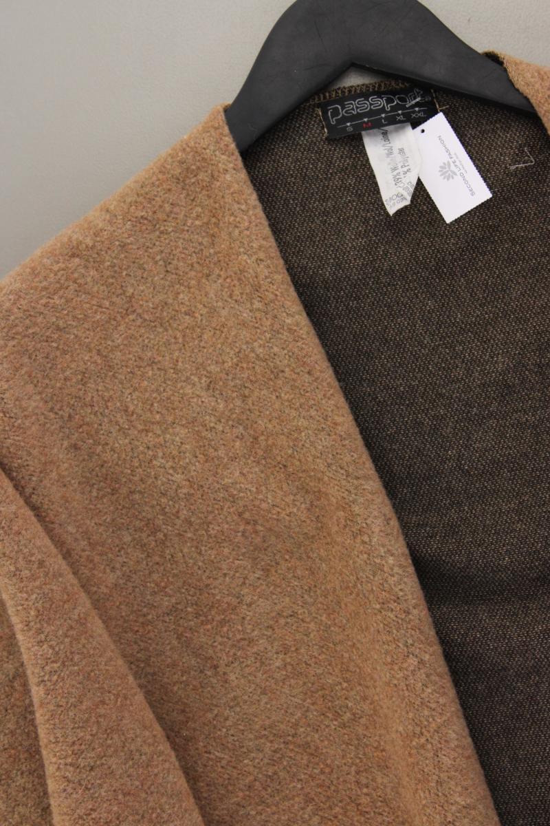 Passport Poncho mit Wolle Gr. M Weite Ärmel braun