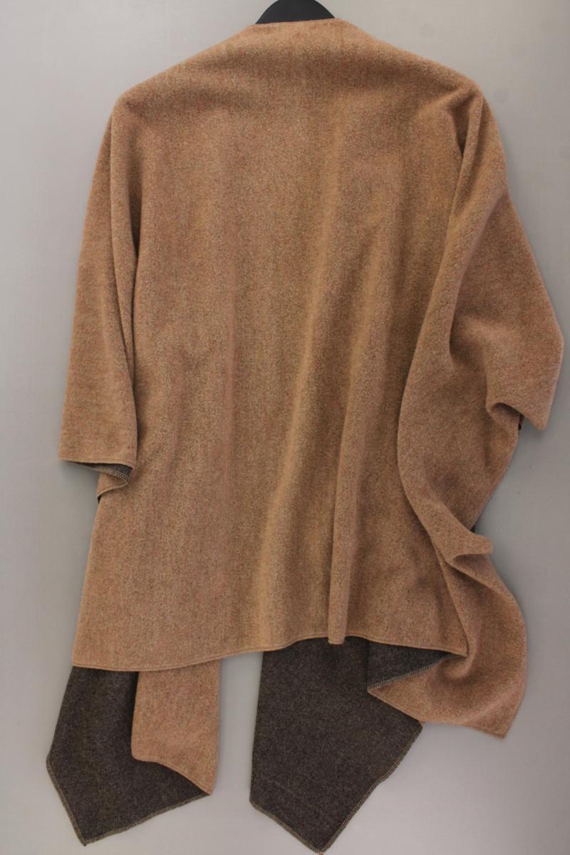 Passport Poncho mit Wolle Gr. M Weite Ärmel braun