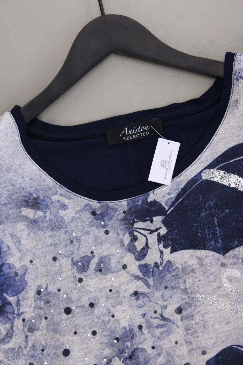 Aniston Kurzarmbluse Gr. 42 blau