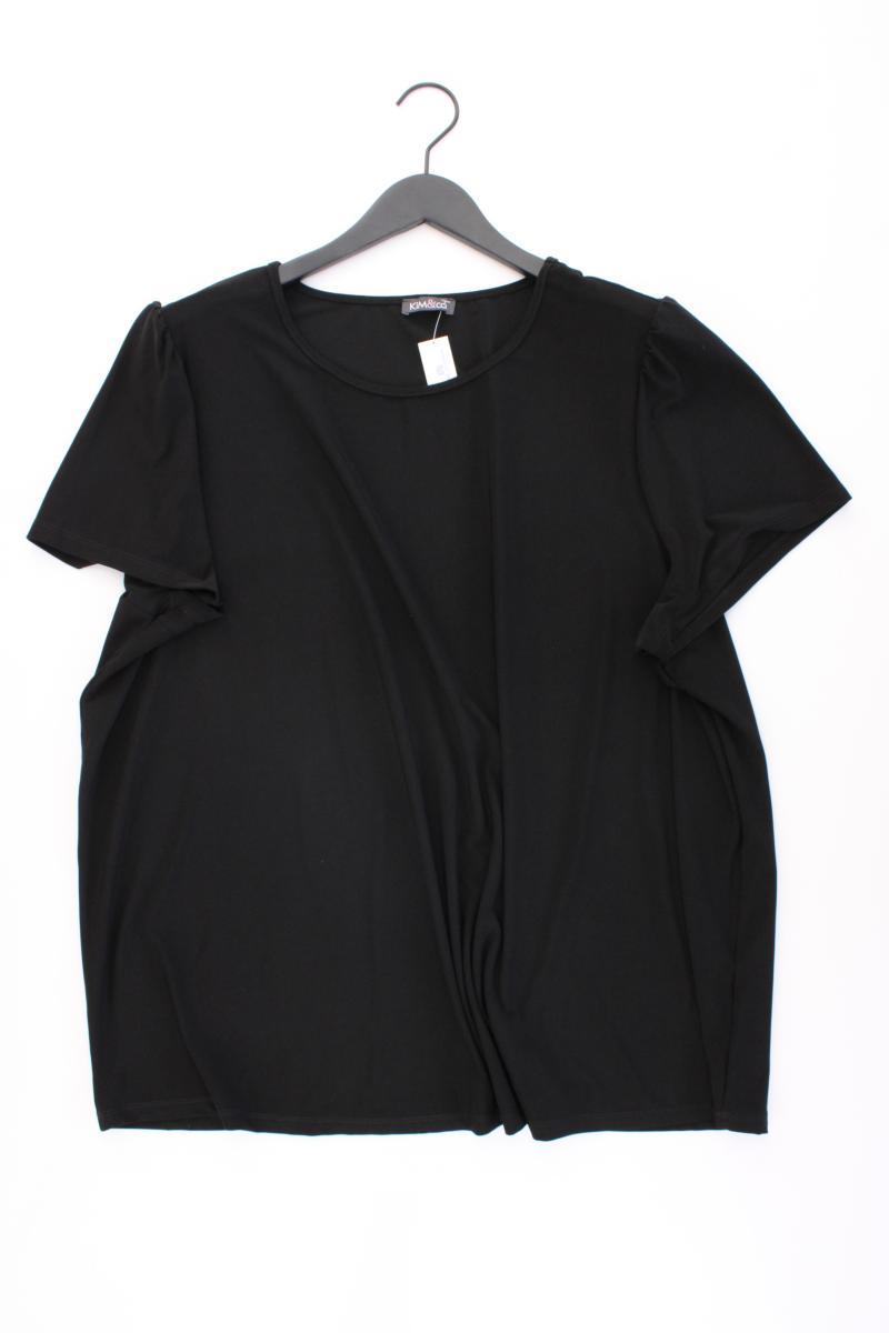 Kim & Co. T-Shirt Gr. XXL neuwertig Kurzarm schwarz aus Polyester