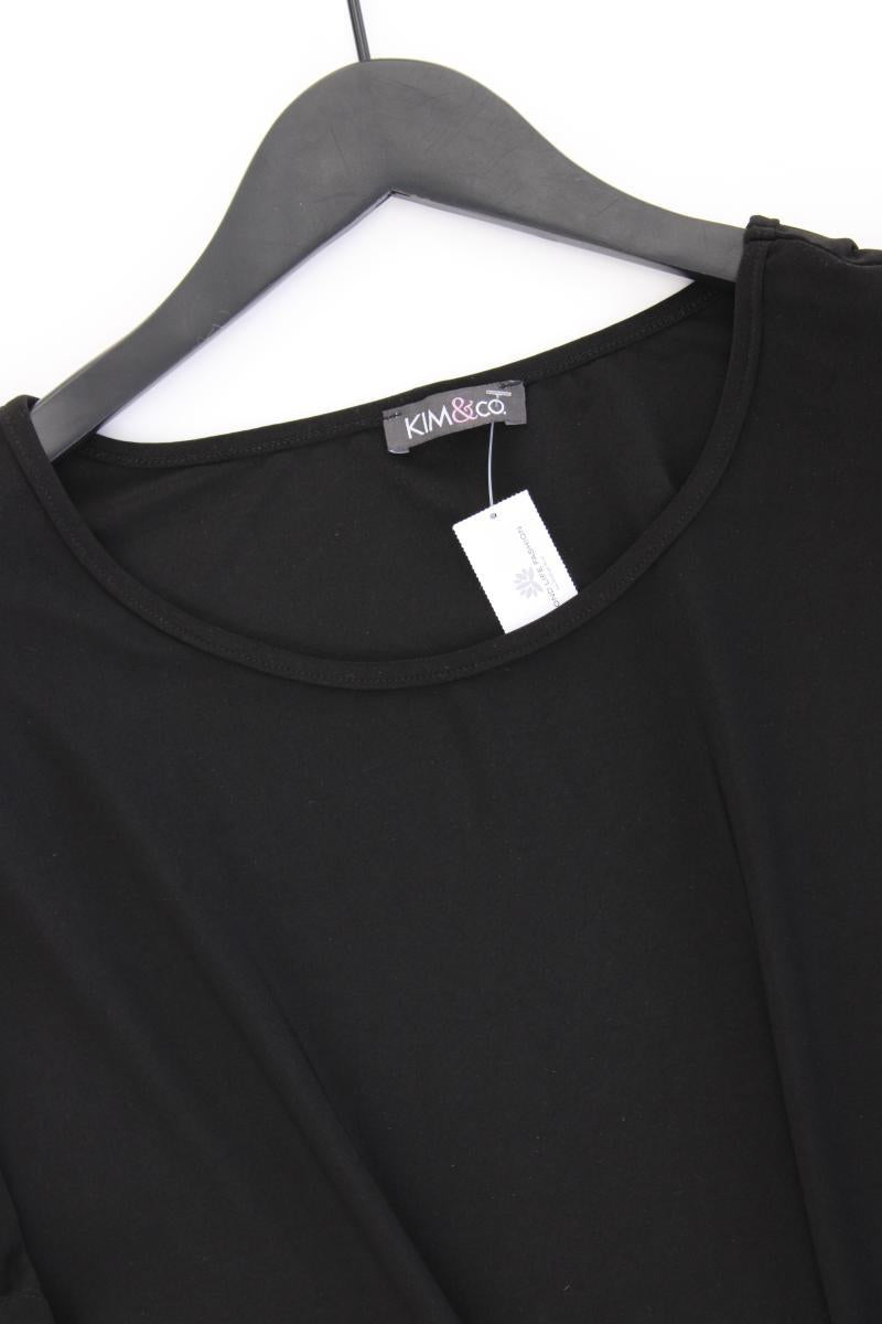 Kim & Co. T-Shirt Gr. XXL neuwertig Kurzarm schwarz aus Polyester