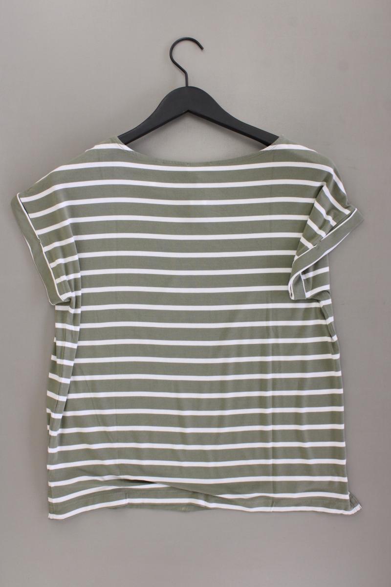 s.Oliver Ringelshirt Gr. 38 gestreift Kurzarm olivgrün aus Baumwolle